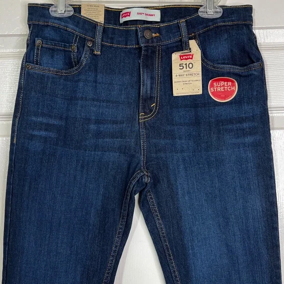 NWT Levi’s 510 Skinny Fit 4-Way Super Stretch Jeans Men’s Sz 30x30 - Picture 4 of 12